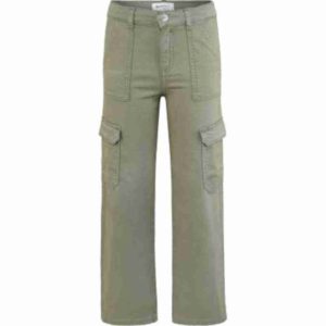 Girls Super Wide Leg Pant Cargo Waldmoosgrün Blue Effect