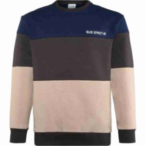 Boys Sweatshirt Navy Braun Beige Blue Effect